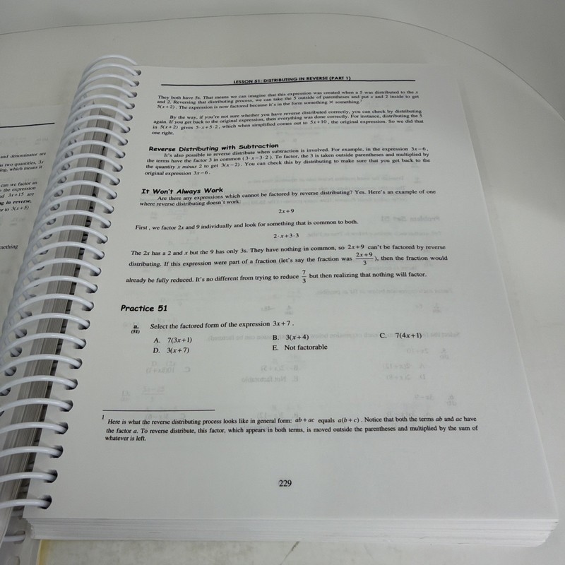 Algebra 1: A Teaching Textbook 2.0 - Large Spiral Homeschool 2011 Paperback gallery