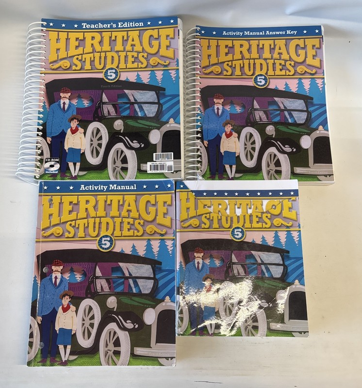 BJU Press Homeschool Heritage Studies 5 4th Edition SET- Text, Act. Man., TE