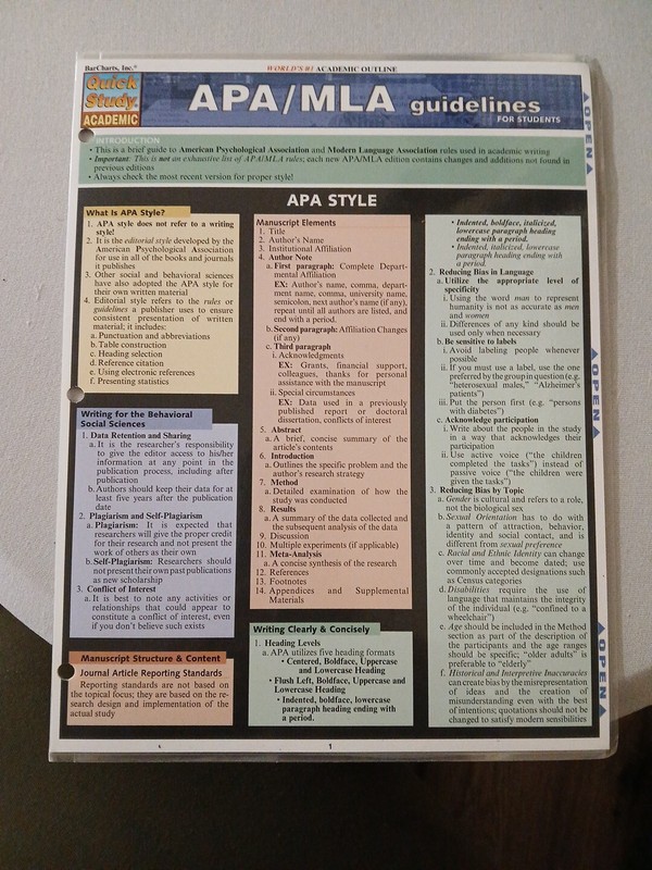 Apa/Mla Guidelines – Pamphlet, by Thomas Smith – Very Good
