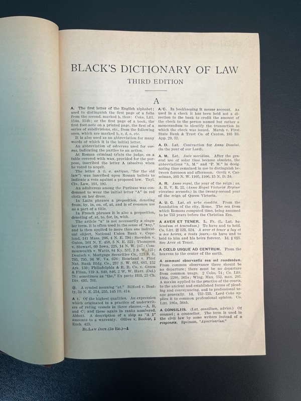 Black’s Law Dictionary Third Edition - Henry Campbell Black -West-1933-Hardcover gallery