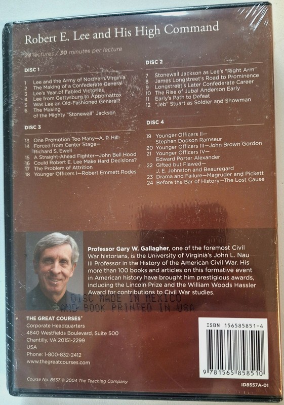 Robert E Lee and His High Command by Gary W Gallagher (Book & DVD) NEW & SEALED gallery