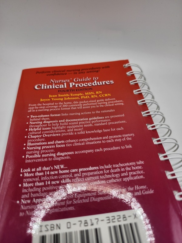 Nurses Guide to Clinical Procedures Paperback Spiral Bound Lippincott J. Smith gallery