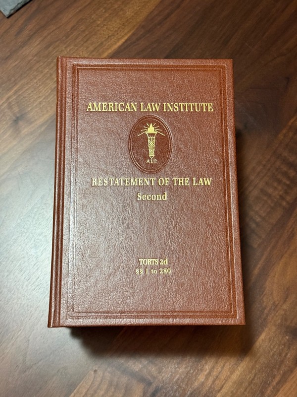 Restatement of the Law, Second Torts 2d – American Law Institute in four volumes