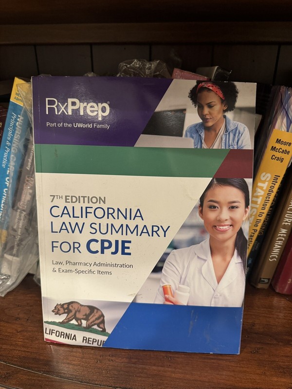 RxPrep California Law Summary for CPJE, 7th Edition (New Slightly Damaged Cover) gallery