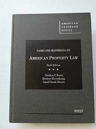 Cases and Materials on American – Hardcover, by Kurtz Sheldon F.; – Acceptable