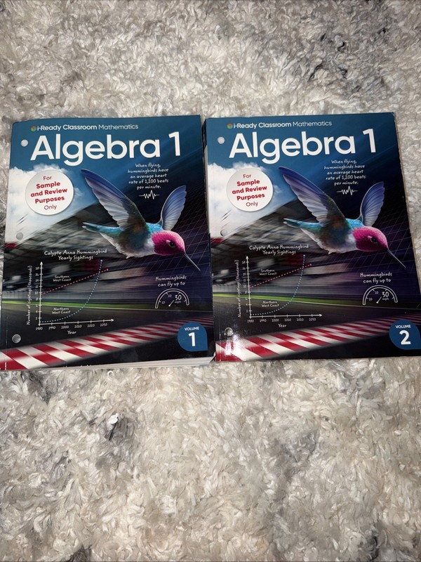 i-Ready Classroom Mathematics Algebra 1 Vol 1 & 2 Student Textbooks 2026 Edition