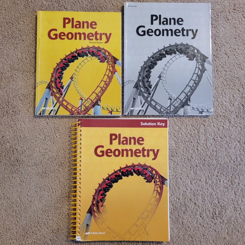 Abeka Plane Geometry, 2nd Edition, Teacher Books And Student Textbook