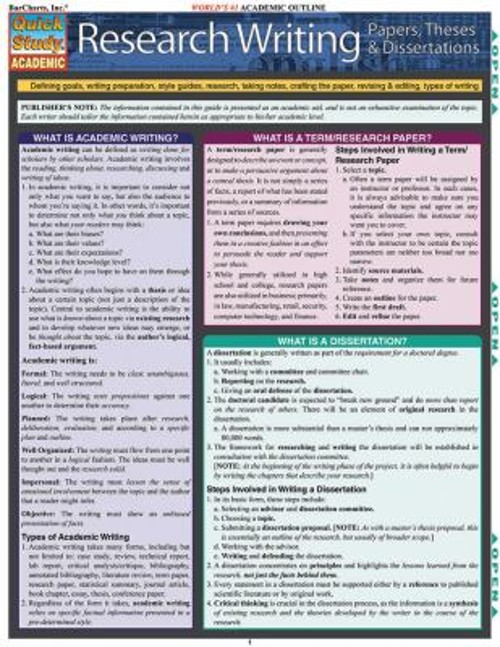 Research Writing: Papers, Theses and Dissertations Thomas Smith