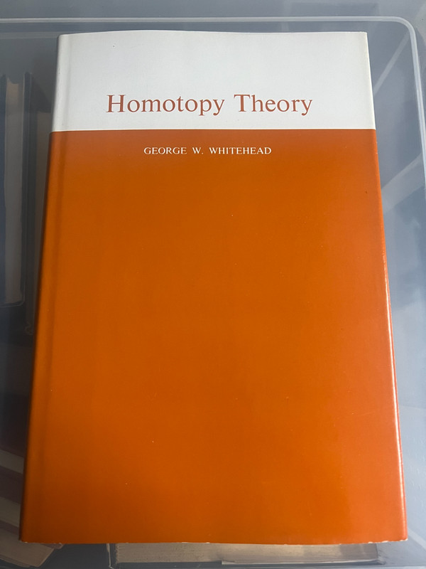 HOMOTOPY THEORY – GEORGE W. WHITEHEAD – HARDCOVER WITH DUSTJACKET