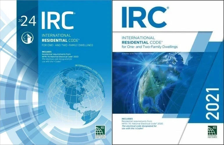 IRC 2024 AND IRC 2021 International Residential Code Paperback Free Shipping