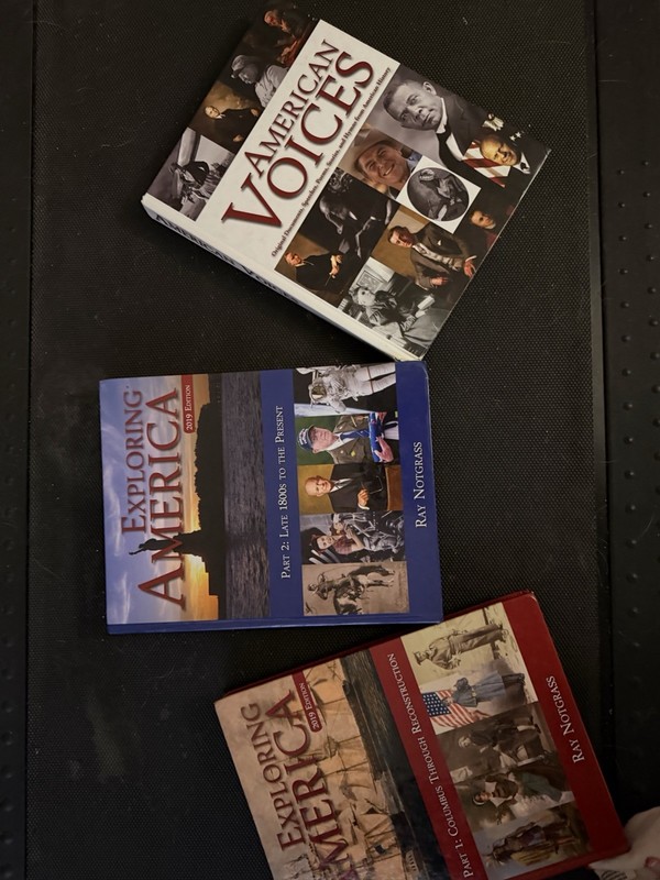 Notgrass American Voices & Exploring America 1-2 Textbook Set 3 Books 2014 PB