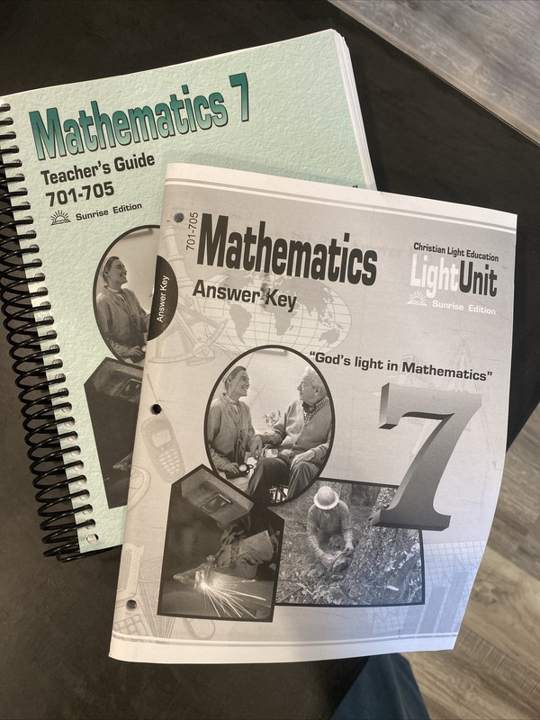 Christian Light Education CLE Mathematics 7, 701-705 Teacher’s Guide,Answer Key