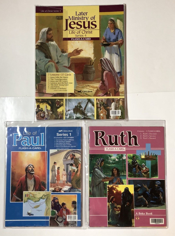 ABeka Flash A Card Later Ministry of Jesus Life of Paul Ruth Complete Set