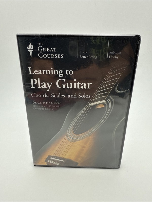 Great Courses: Learn to Play Guitar, Chords Scales & Solos (4 DVD Set, 2017) New