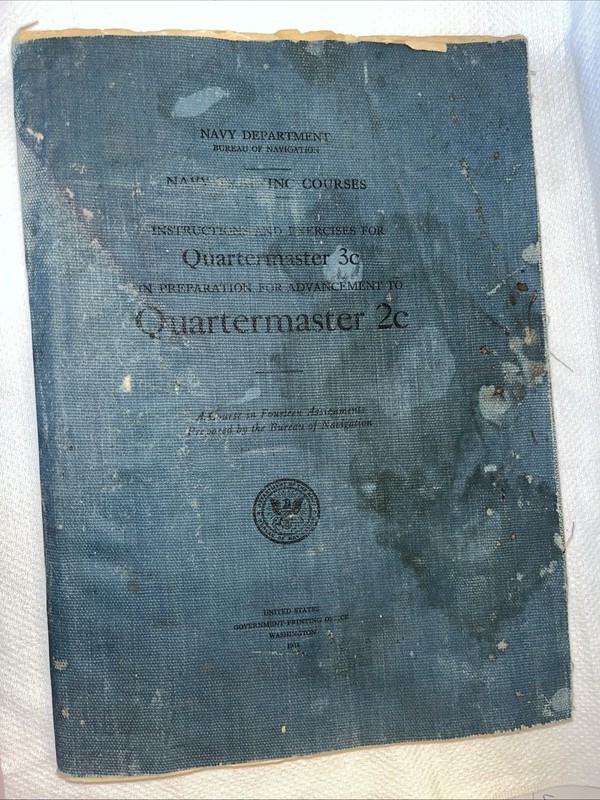 NAVY TRAINING COURSES QUARTERMASTER 2c 1913