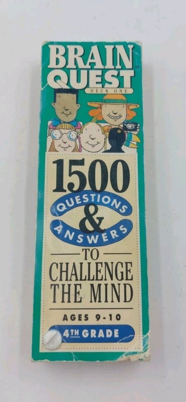Brain Quest Vintage 1992 Edition 1500 General Knowledge Q&A Ages 9-10 *Deck 1*