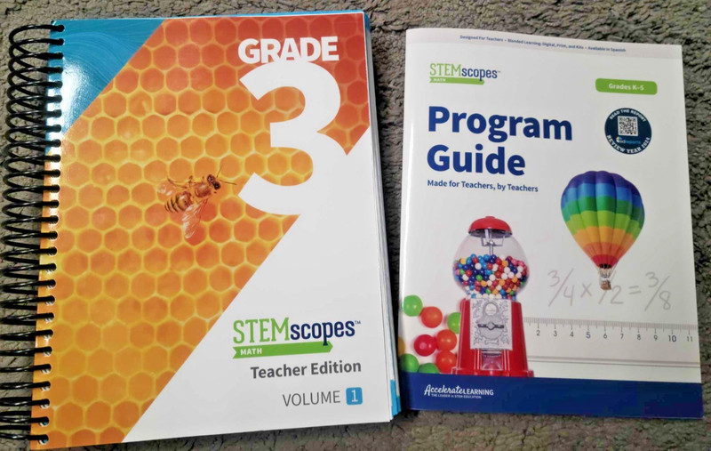 *STEMscopes Grade 3 Math Teacher Edition Vol 1 Spiral-bound Accelerate Learning