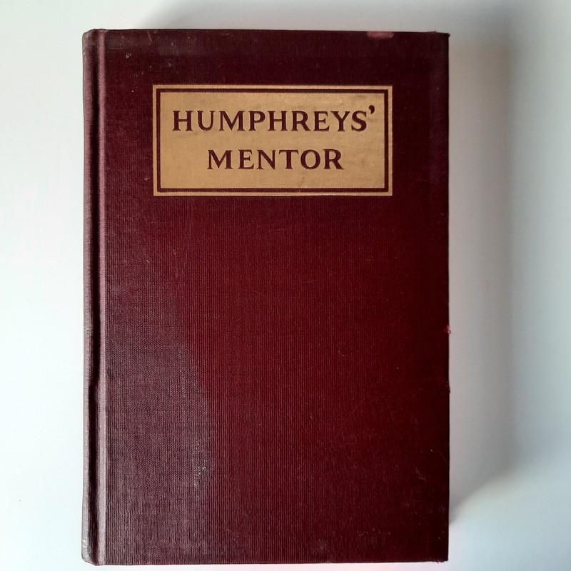 Humphreys’ Mentor Book 1941 Revised Edition Homeopathic Medicine USA Hardcover