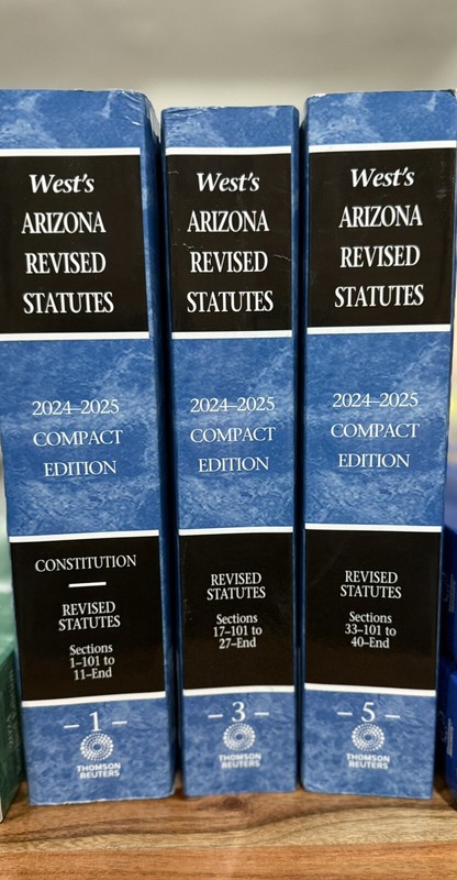 West’s Arizona Revised Statutes, 2024-2025 Compact Edition Partial Volumes 1,3,5