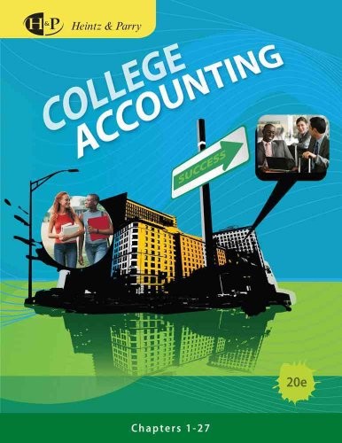 College Accounting, Chapters 1-27, Parry, Robert