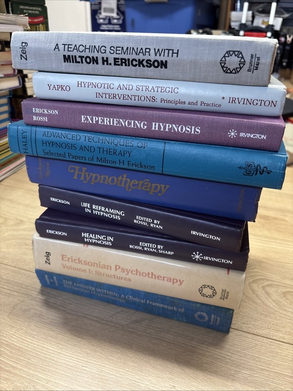 LOT OF 8 Hypnotic Books Experiencing, Practice, Healing, Therapy, Advanced-GOOD