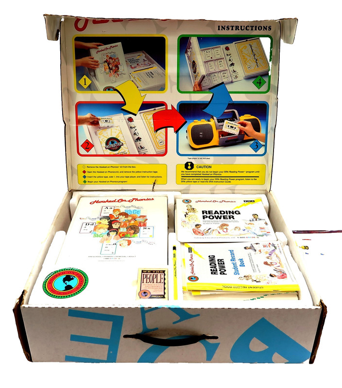Vintage HOOKED ON PHONICS PLUS Boxed Set Circa 1994 – 1995 ~ Nearly Complete