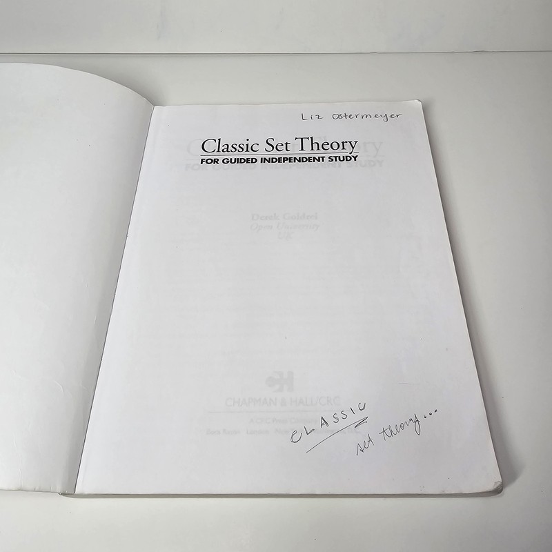 Classic Set Theory : For Guided Independent Study Goldrei Paperback Chapman/Hall gallery