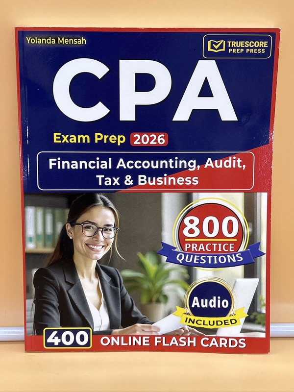 CPA Exam Prep 2026 Accounting Audit Tax. Financial. 800 practice Q&A. Audio Incl