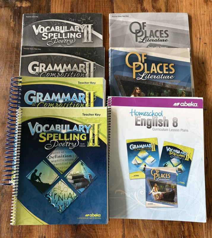 ABeka English 8 Lot Grammar Spelling II Of Places Literature Lesson Plans Keys