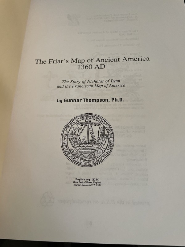 The Friar's Map of Ancient America 1360 AD by Gunnar Thompson TPB CARTOGRAPHY gallery