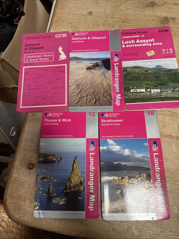 Strathnaver, Bettyhill and Tongue. Ordnance Survey 10,12,15,19. North Scotland