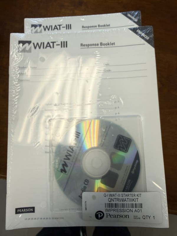 Wechsler Individual Achievement Test WIAT-III Starter Kit with CD