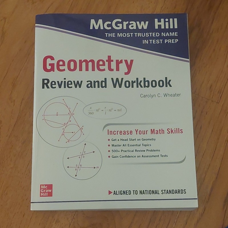 McGraw Hill Geometry Review and Workbook 2021 Study Guide Book High School