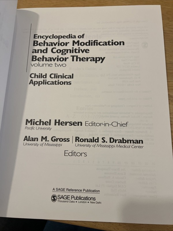 Encyclopedia of Behavior Modification and Cognitive Behavior Therapy: Vol 2 gallery