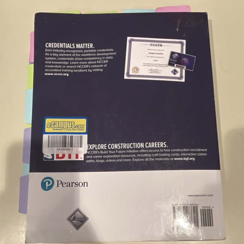 Pearson NCCER Core Introduction to Basic Construction Skills Sixth Edition gallery