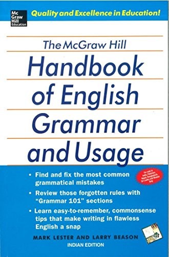MCGRAW-HILL HANDBOOK OF ENGLISH GRAMMAR AND USAGE By Mark Larry Beason Lester