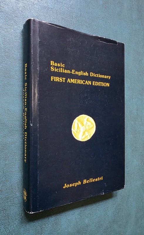 SIGNED Basic Sicilian-English Dictionary First American Edition JOSEPH BELLESTRI