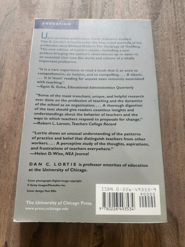 Schoolteacher : A Sociological Study by Dan C. Lortie (2002, Trade Paperback) gallery