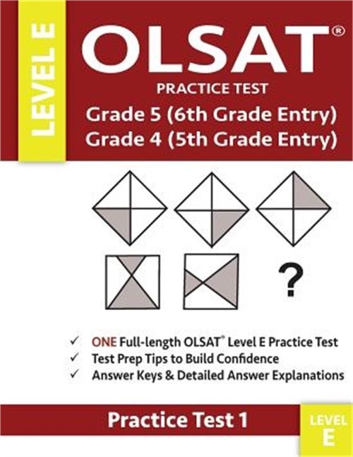 Olsat Practice Test Grade 5 (6th Grade Entry) & Grade 4 (5th Grade Entry)-Level