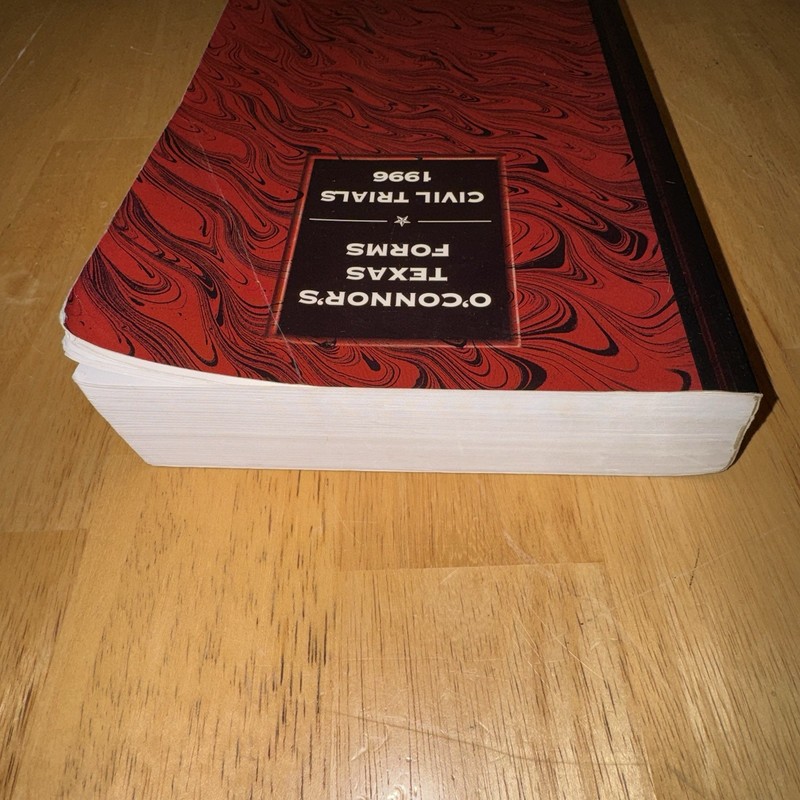 1996 O'Connor's Texas Forms Civil Trials 1996 ISBN 1-884554–07–5 Michol O’Connor gallery