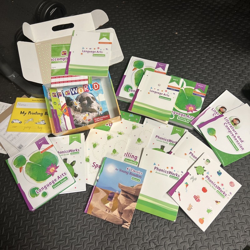 Lot Of K12 Language Arts , Phonics, Spelling, Literature , Handwriting Etc
