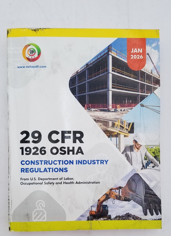 OSHA 1926 Construction Industry Regulations Book, January 2026 Ed-9798889219378