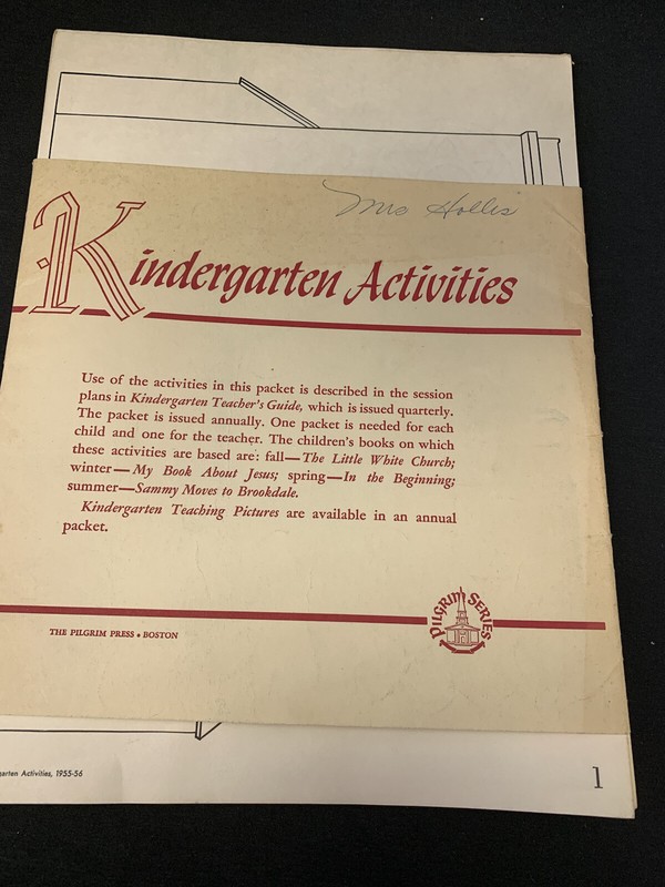 Vintage Kindergarten Activities The Pilgrim Press Activity Sheets for Children