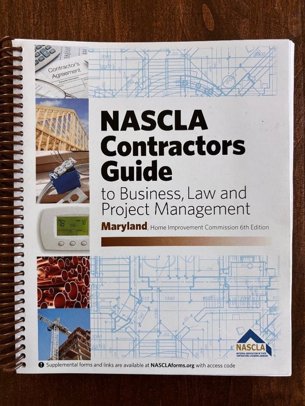 Maryland NASCLA Contractors Guide to Business, Law and Project Management 6th Ed