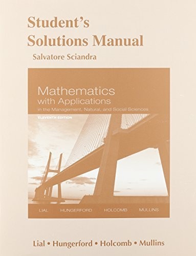 Student’s Solutions Manual for Math…, Mullins, Bernad