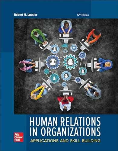 Loose-Leaf for Human Relations in – Loose Leaf, by Lussier Robert N. – New