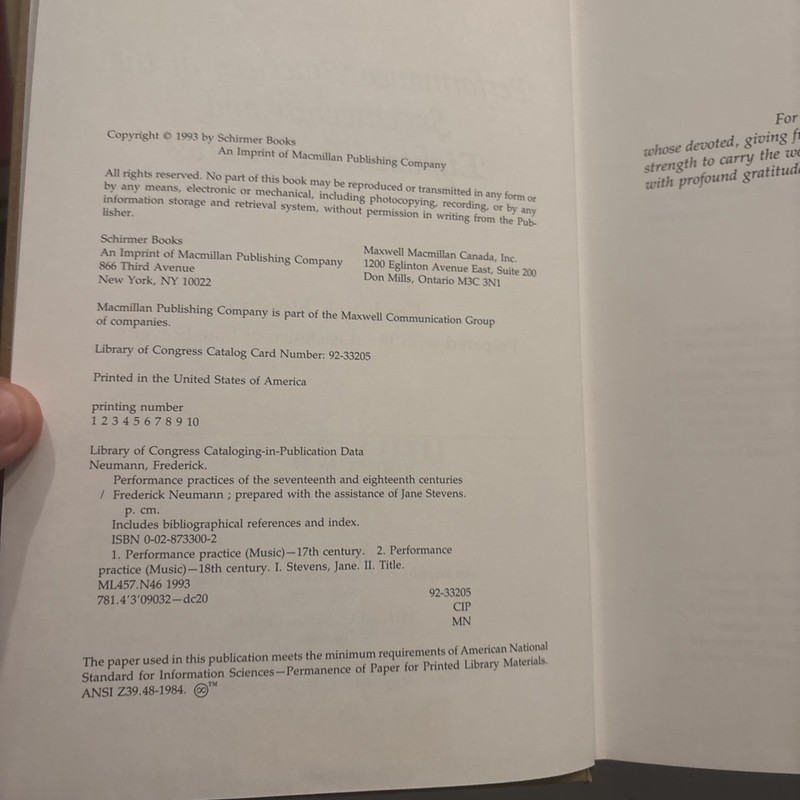 Performance Practices of the Seventeenth and Eighteenth Centuries by... gallery
