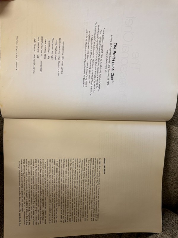 The Professional Chef — Fourth Revised Edition — Culinary Institute of America — gallery