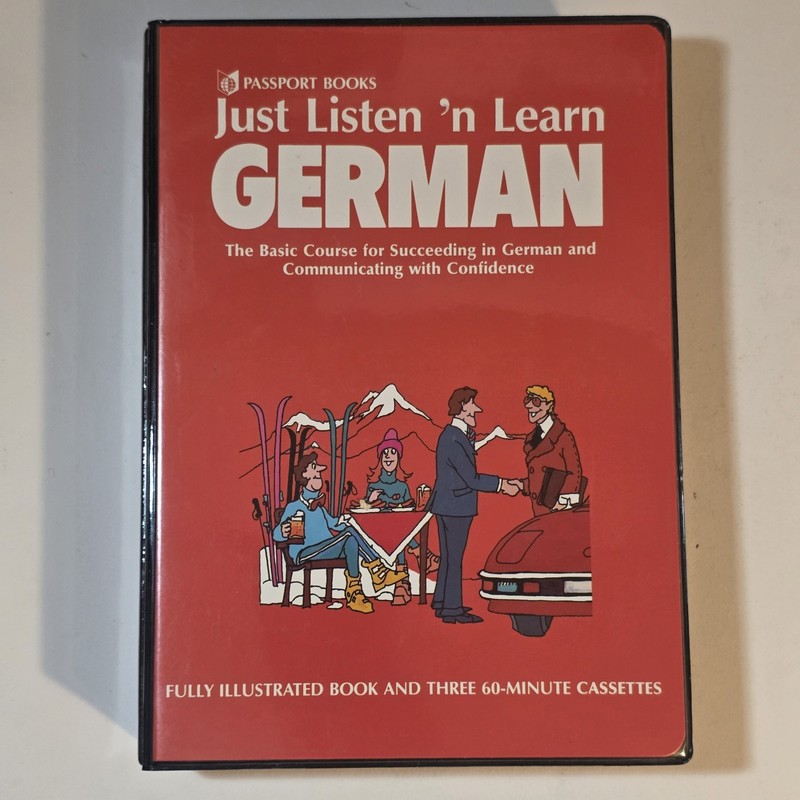Just Listen ‘N’ Learn – GERMAN contains 3 Cassettes & 1 Paperback 2nd Ed