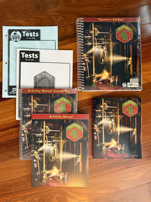BJU Bob Jones 4th grade SCIENCE 4 COMPLETE KIT 4th Ed- Brand New